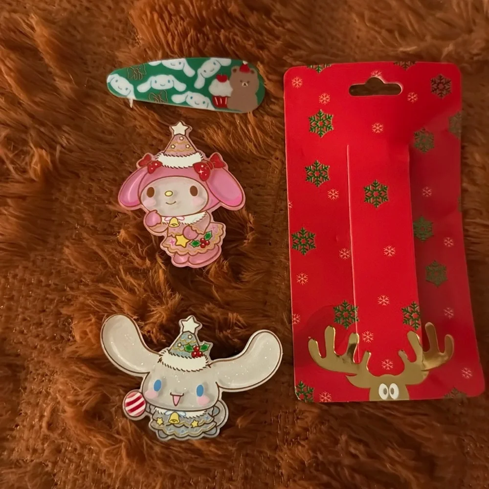 New - Hello kitty and friends‎ Hair clips